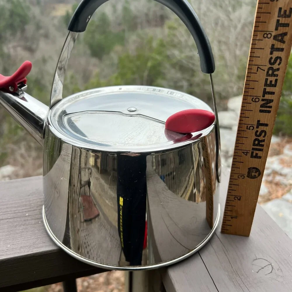 Michael Graves Design Easy-Fill 2.5qt Stainless Whistler Tea Kettle Pot - Picture 12 of 13